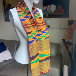 AFRICAN KENTE HANDWOVEN SCARF